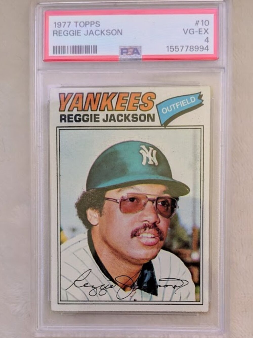 1977 Topps Chewing Gum REGGIE JACKSON #10 GRD VG-EX 4